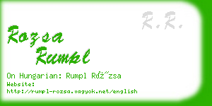 rozsa rumpl business card
